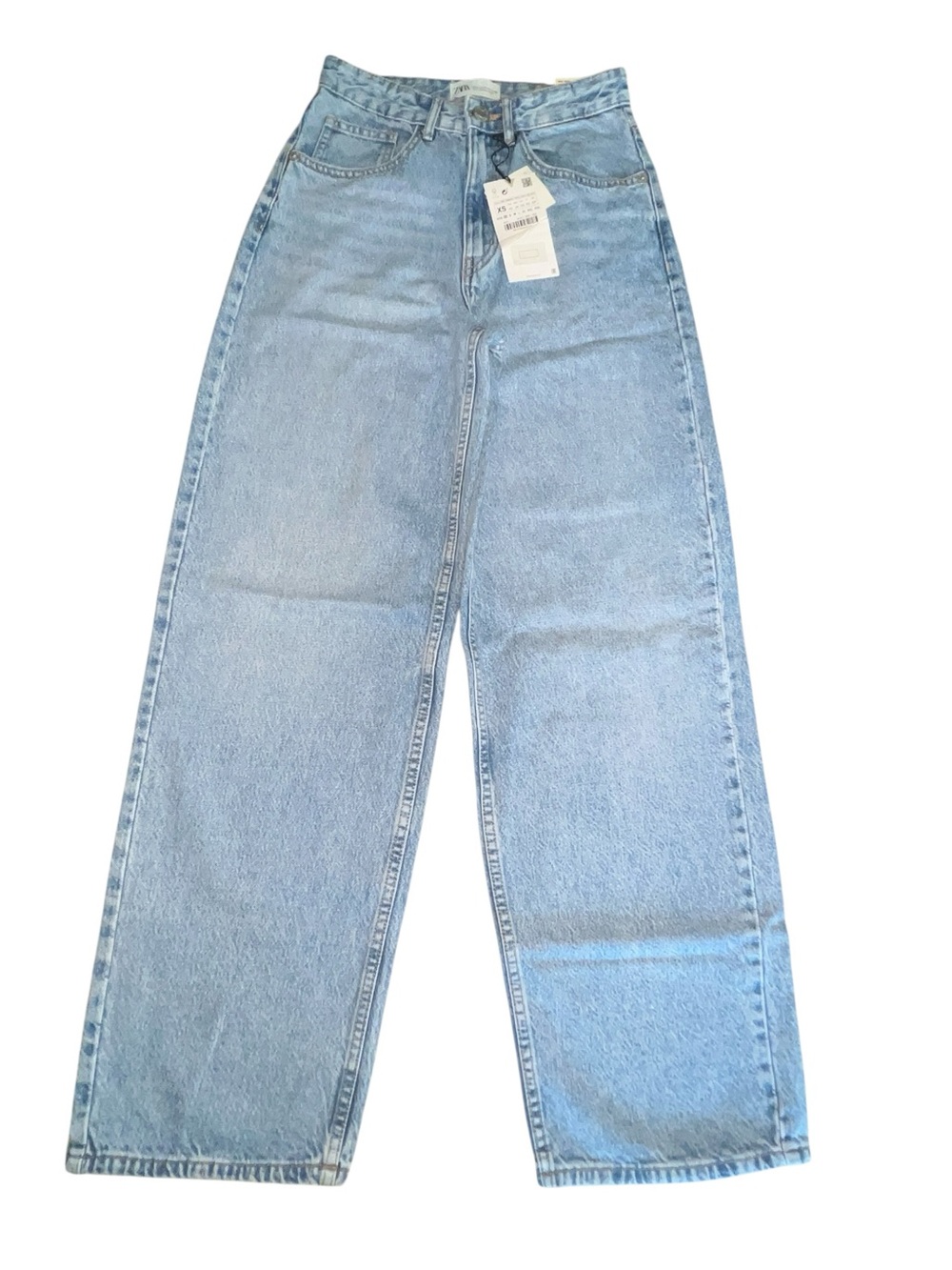 Zara Wide Leg Mid-Rise Full Length Jeans XS NWT